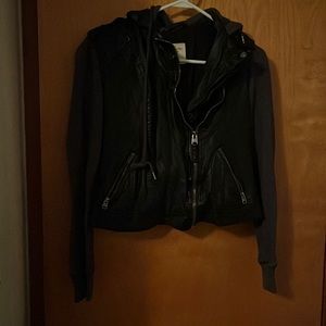 Vegan leather biker jacket
